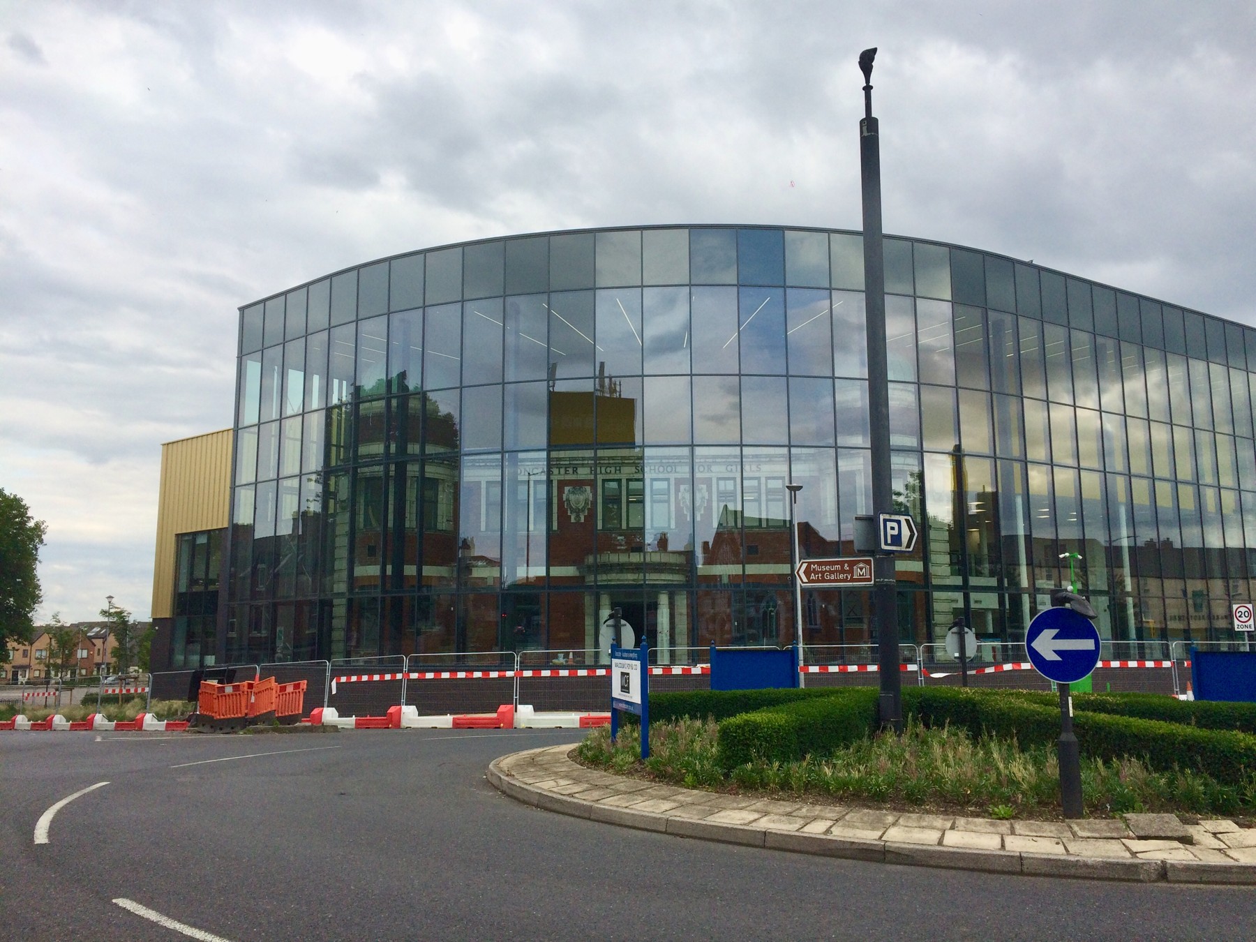 The modern Danum Gallery, Library and Museum building in Doncaster